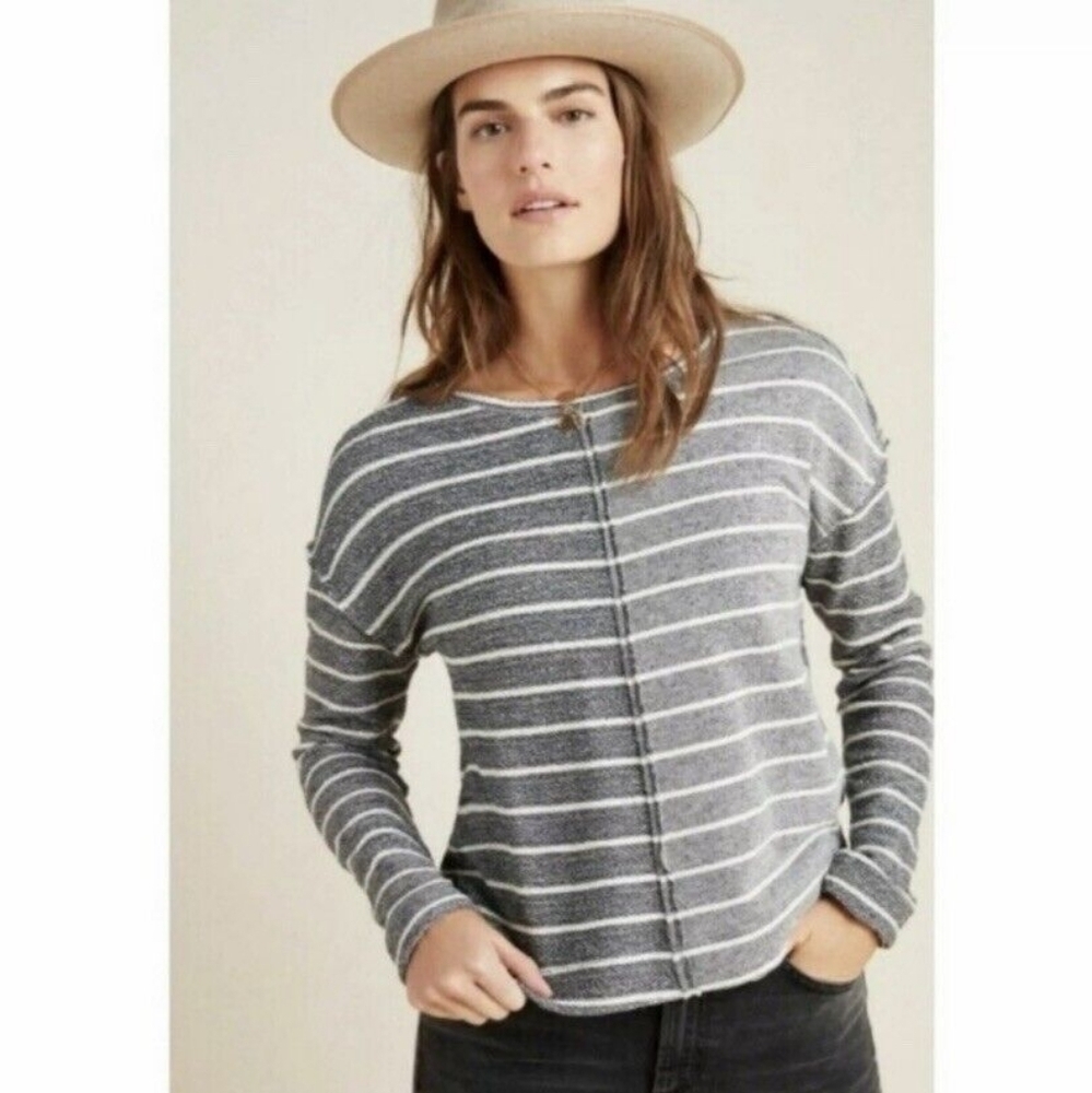 Anthropologie Two Toned Striped Sweater